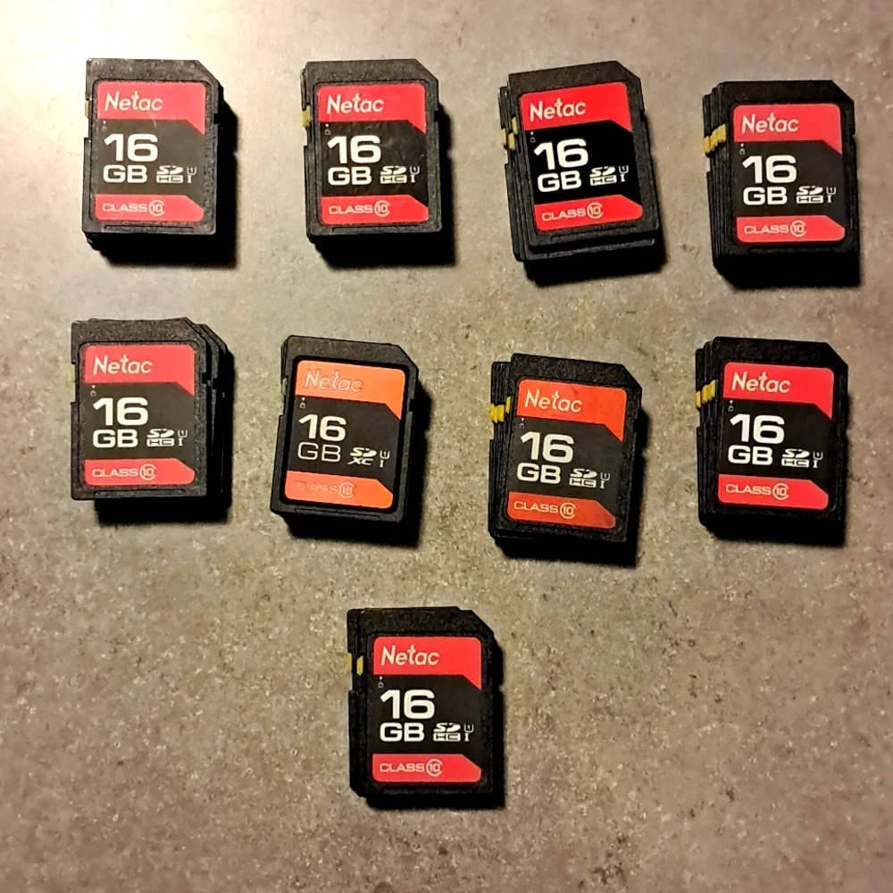 SD Cards 16 GB By Netac Lot Of (44)